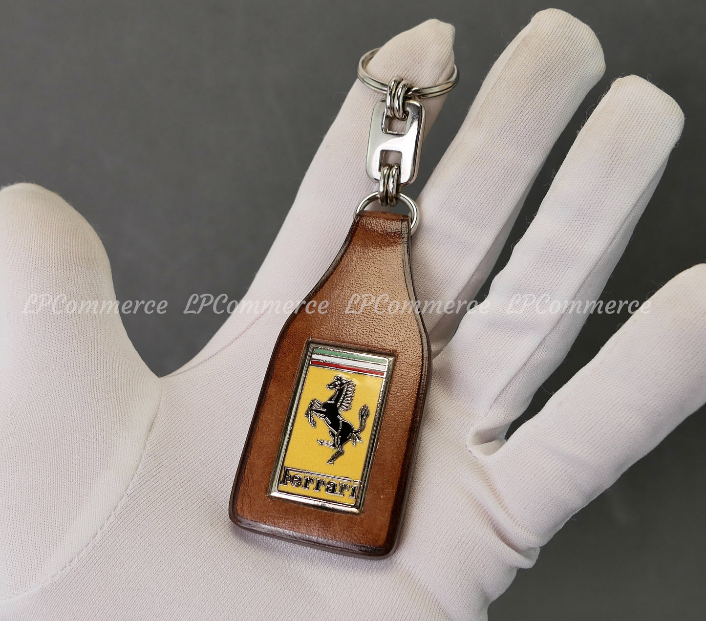 Portachiavi Ferrari cuoio Schedoni Mondial keychain