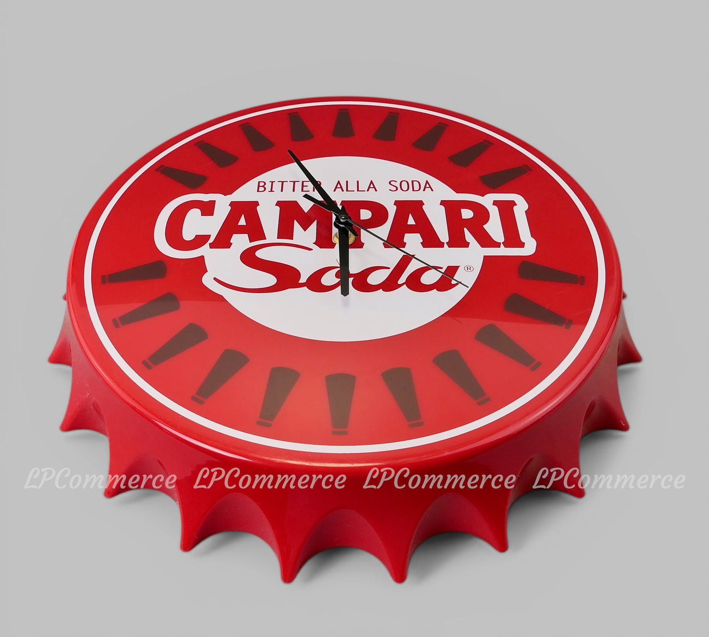 Orologio da parete Campari Soda muro tappo clock pubblicitario design pubblicità