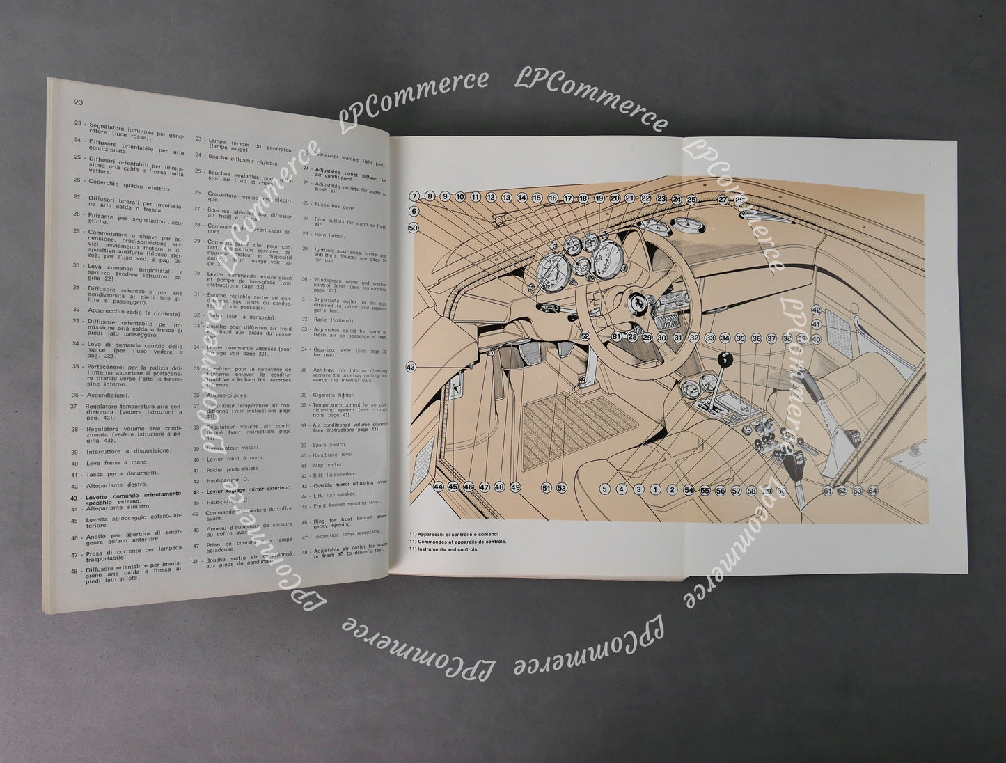 Libretto uso e manutenzione Ferrari 308 gtb gts Originale notice owner’s manual