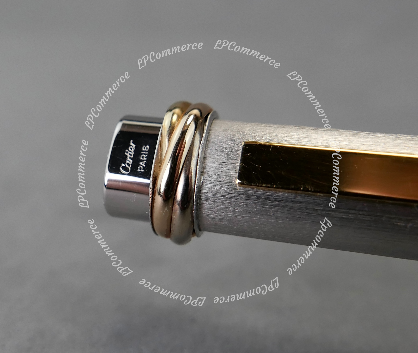 Penna Cartier Santos a sfera NOS Trinity Ballpoint pen vintage box silver