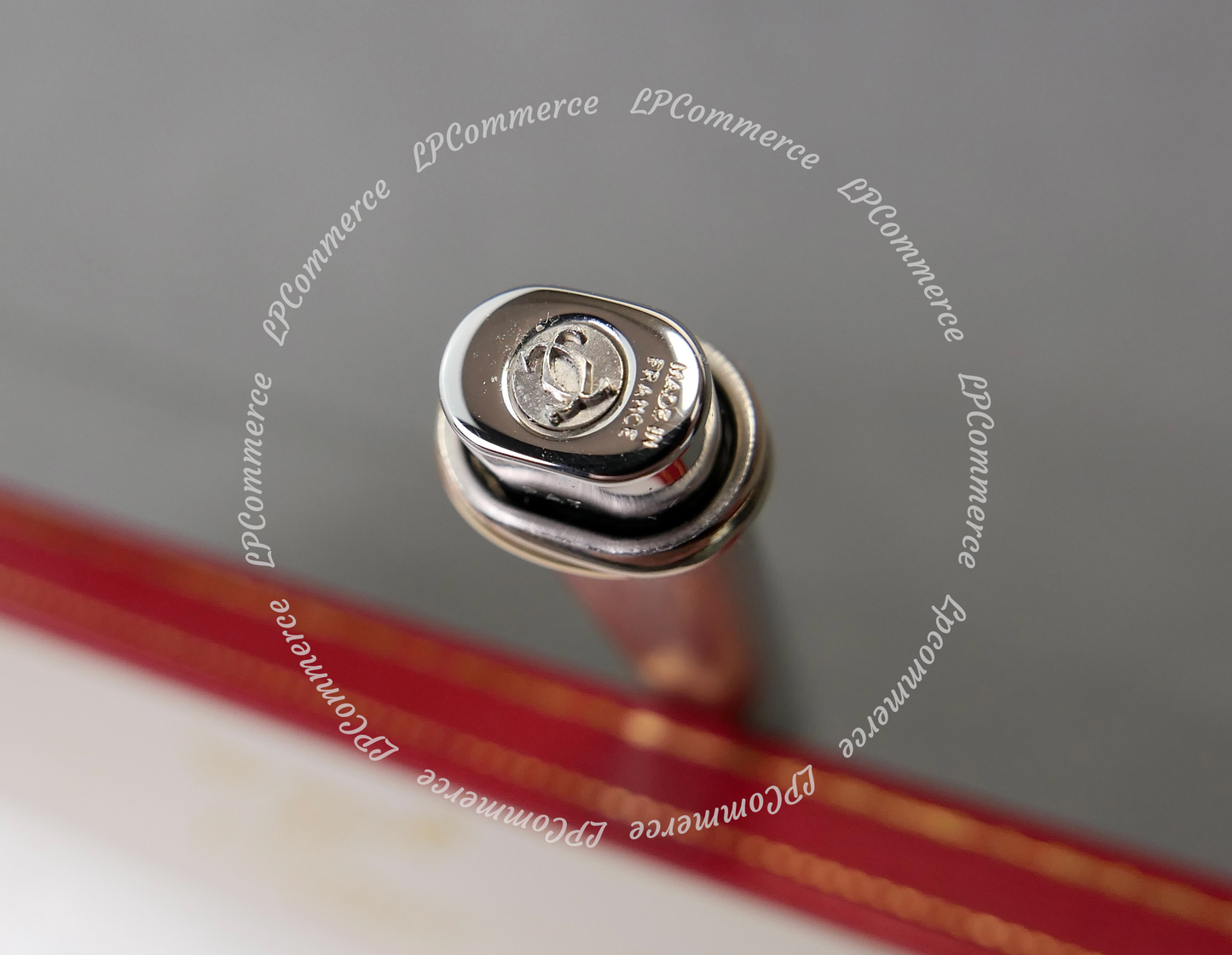 Penna Cartier Santos a sfera NOS Trinity Ballpoint pen vintage box silver