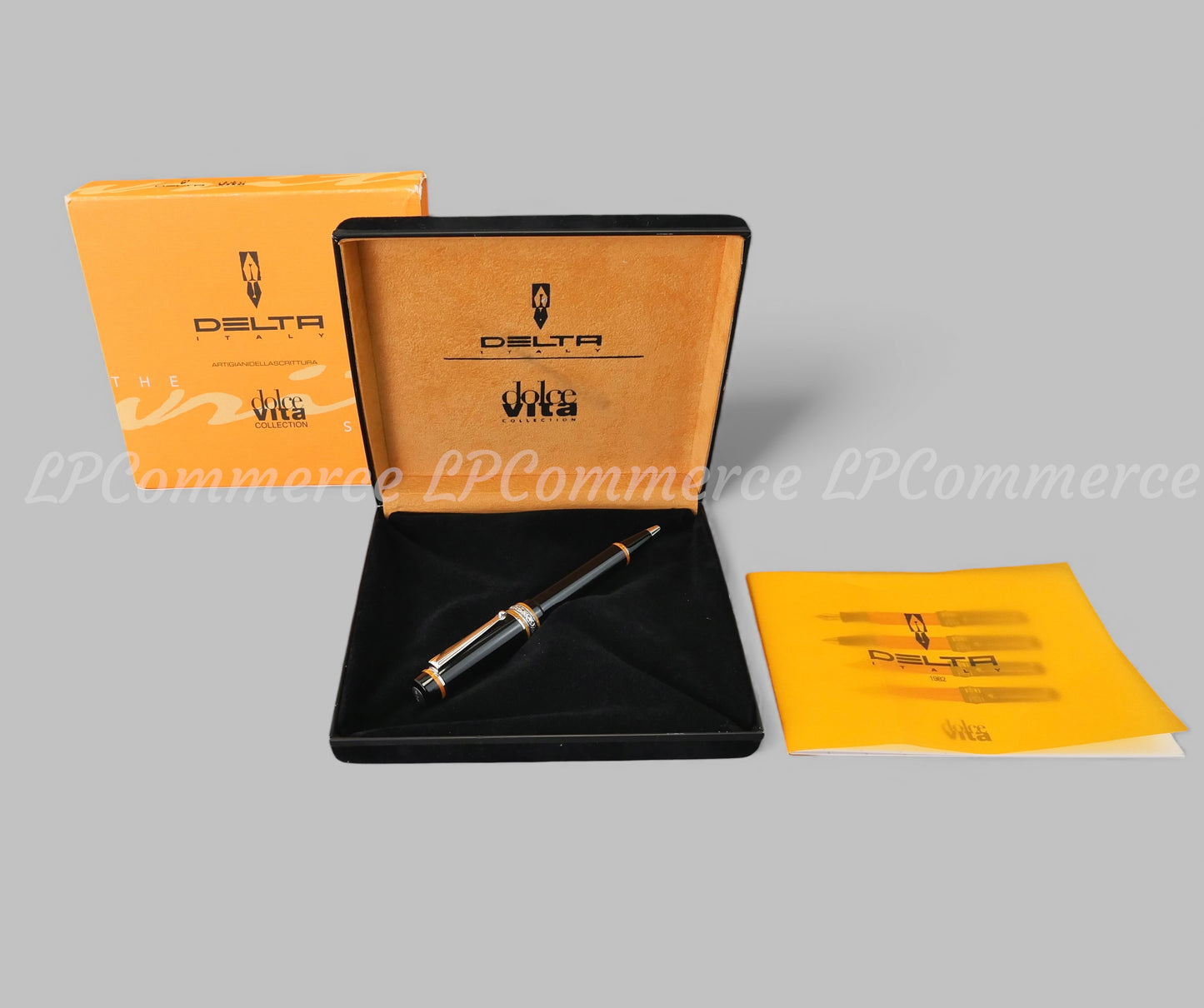 Penna sfera Delta Dolcevita Medium Soiree sfera Ballpoint pen NOS argento 925%