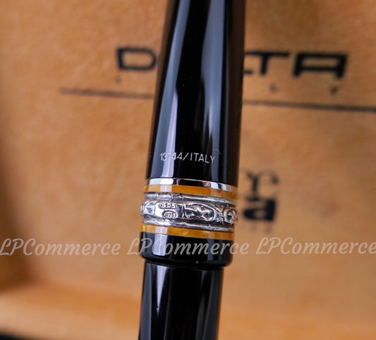 Penna sfera Delta Dolcevita Medium Soiree sfera Ballpoint pen NOS argento 925%