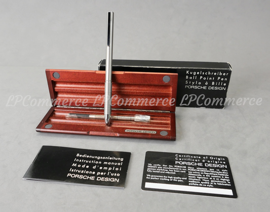 Penna sfera  Porsche Design Titanium 41022 NOS Ballpoint pen 911 box legno