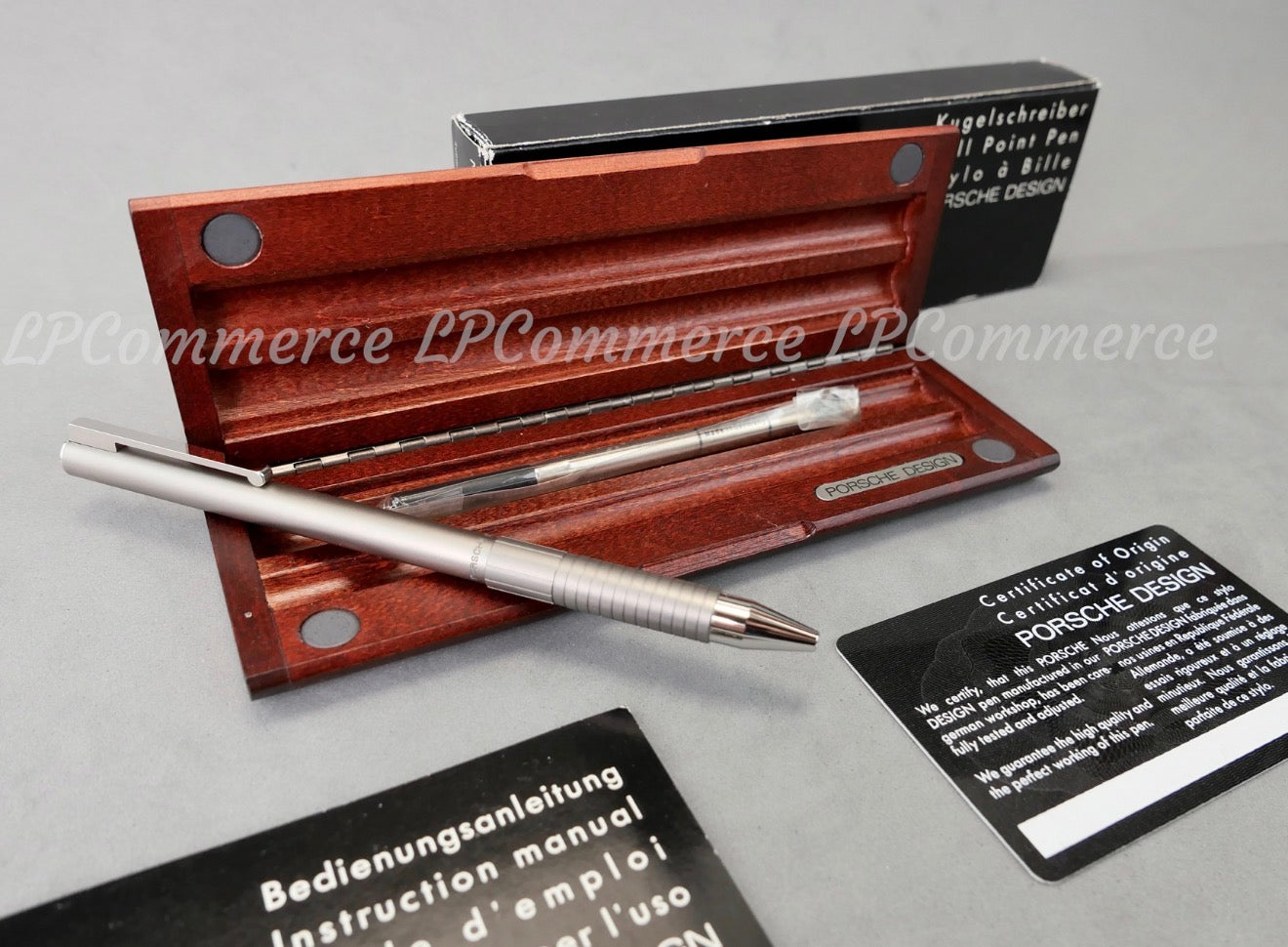 Penna sfera  Porsche Design Titanium 41022 NOS Ballpoint pen 911 box legno