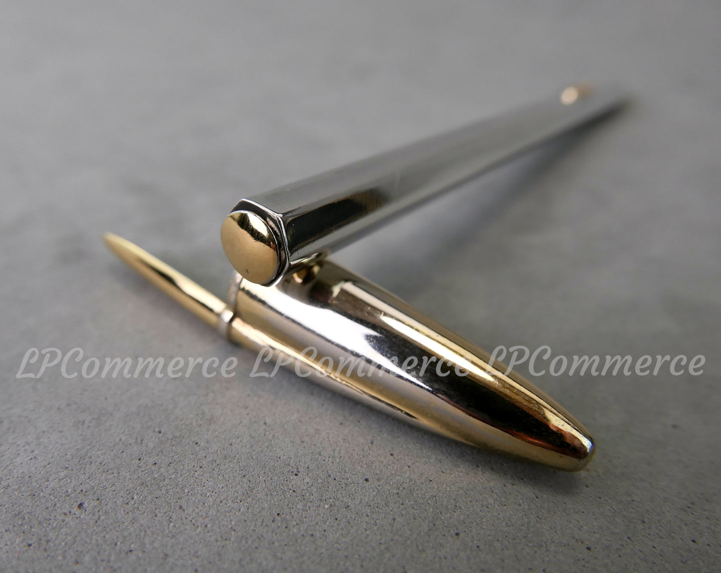 Penna Bic Argento Massiccio 925% NOS Ballpoint silver solid box vintage & gold