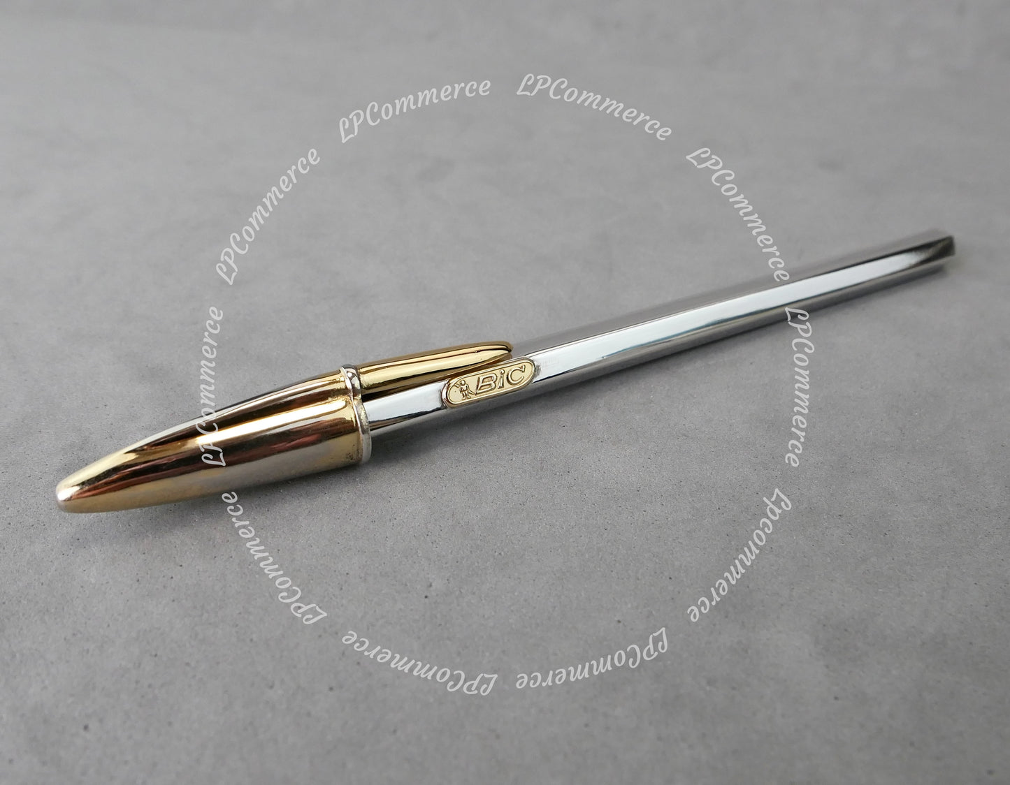 Penna Bic Argento Massiccio 925% NOS Ballpoint silver solid box vintage & gold