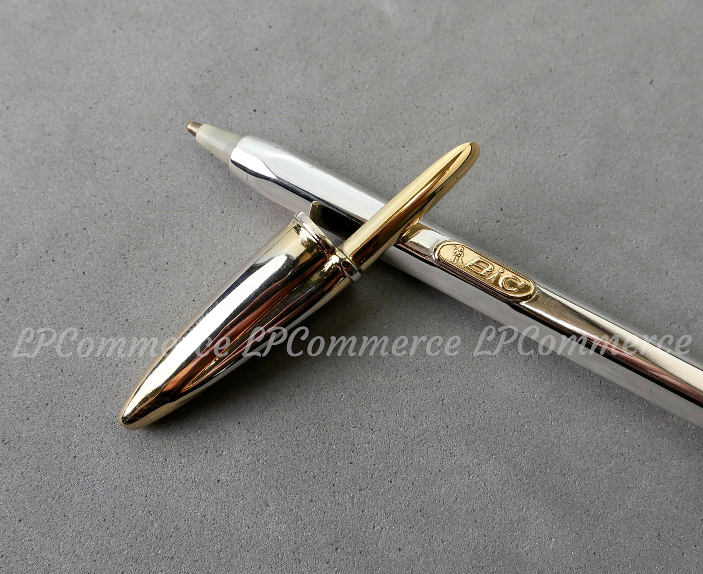 Penna Bic Argento Massiccio 925% NOS Ballpoint silver solid box vintage & gold