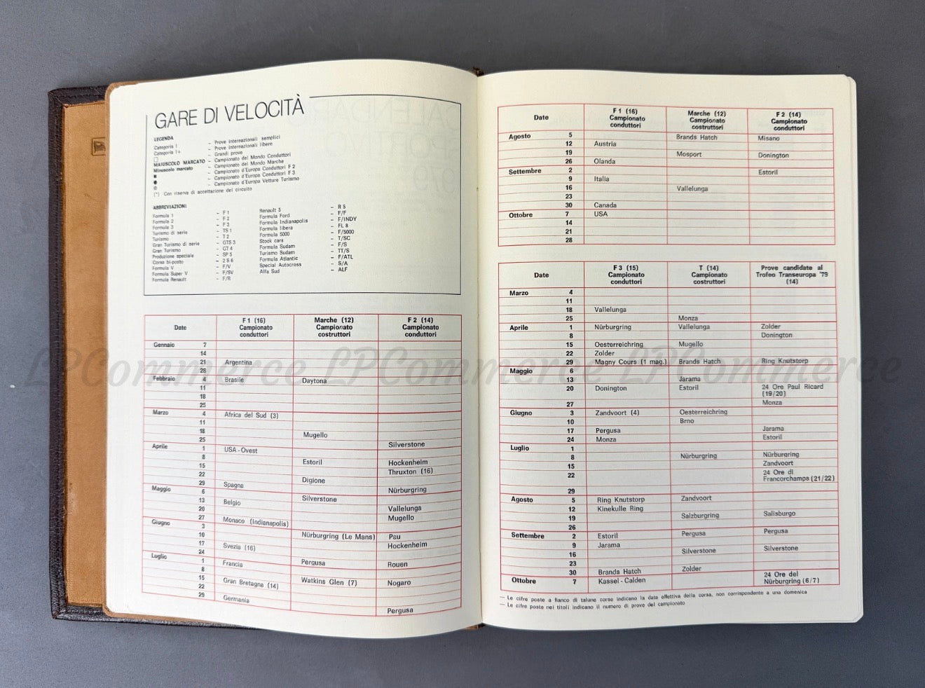 Agenda Ferrari 1979 porta documenti anni 80 document holder NOS Agip