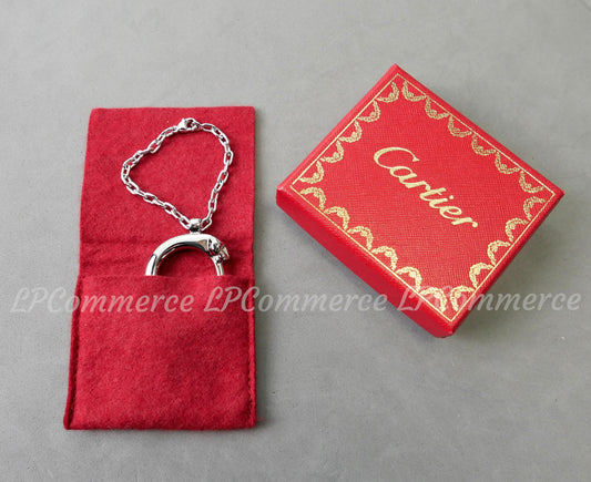 Portachiavi Cartier Panthere NOS keychain ref. T1220147 box vintage pendant
