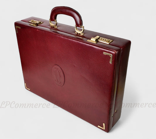 Valigia 24h Cartier borsa bag suitcase Santos Trinity pelle combinazione